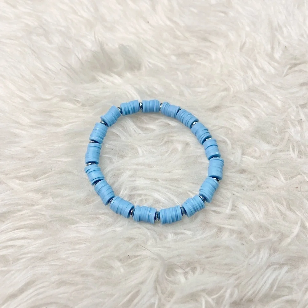 Blue Skies Heishi Bracelet